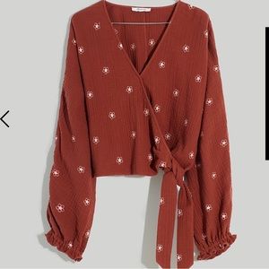 Madewell Lightspun Maria Wrap Top
